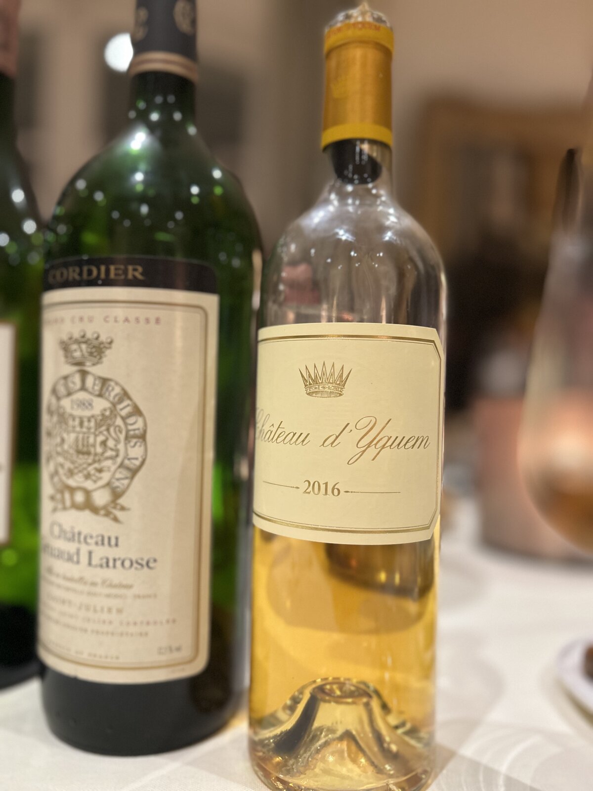 Château d'Yquem 2016 et Château Gruaud Larose 1988